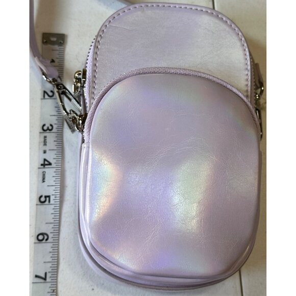 No Boundaries Rounded Phone Crossbody Lavender Color 100% Recycled Polyester-NWT - Picture 10 of 15